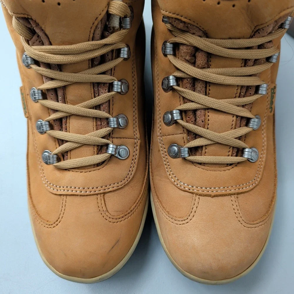 Jeep Tahoe Chamois Mens Hiking Boots Tan Leather Mid Top Skid Resistant 10M